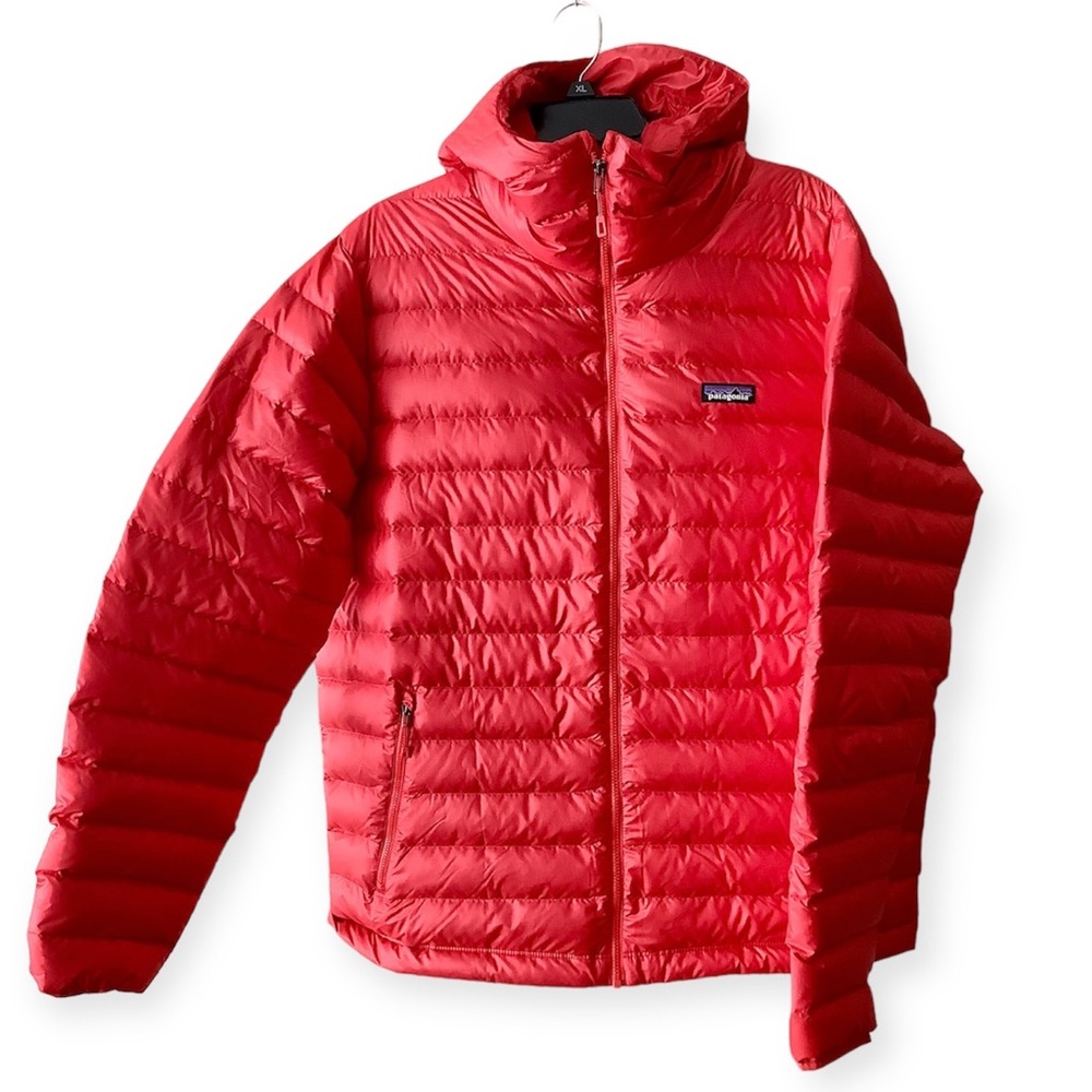 Patagonia Down Sweater Hoody Red Puffer Jacket - Men’s XL